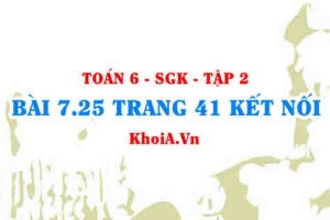 Bài 7.25 trang 41 Toán 6 Tập 2 Kết nối tri thức